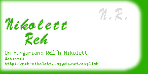 nikolett reh business card